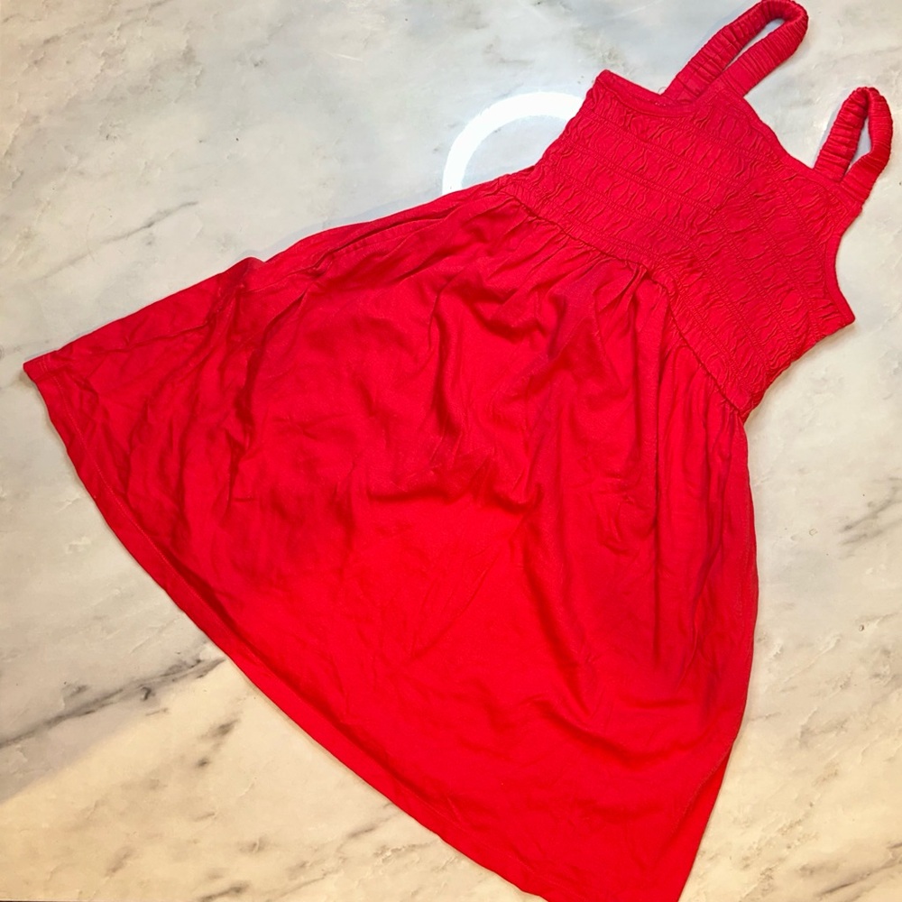 Red Sleeveless Kids Dress